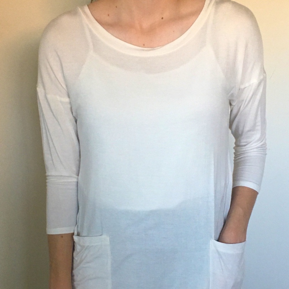 White tunic shirt with pockets